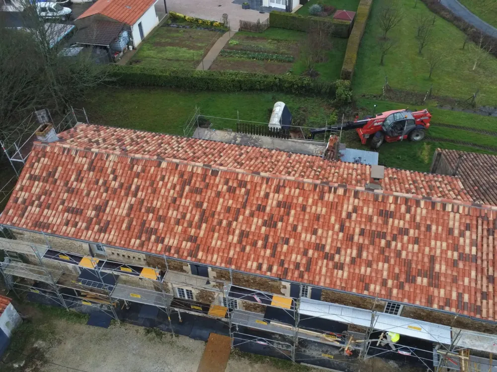 toiture en travaux